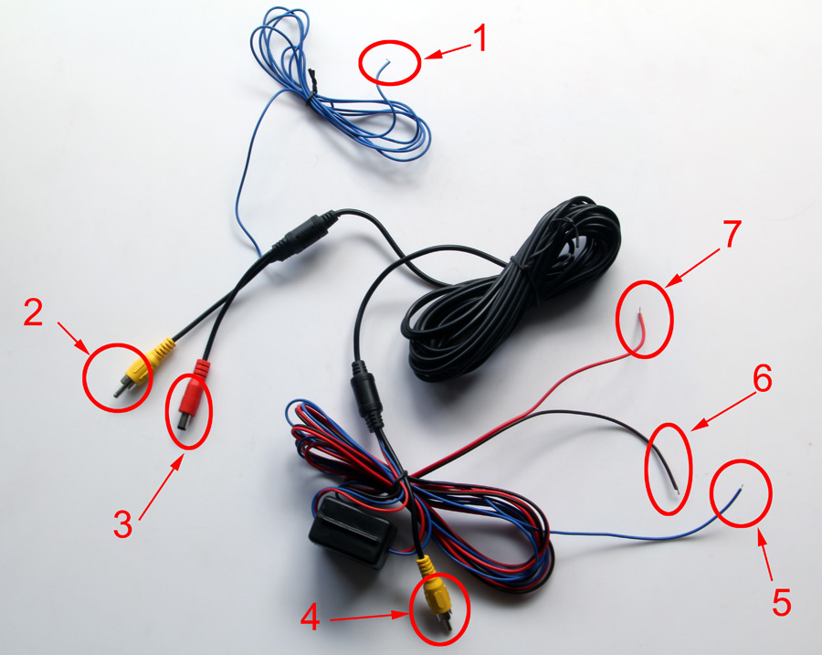 camera power and video cord for germany car
